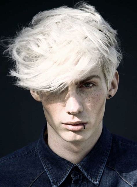 Pin by vân anh on insp ; people | White hair men, Guys with white hair, Blonde guys