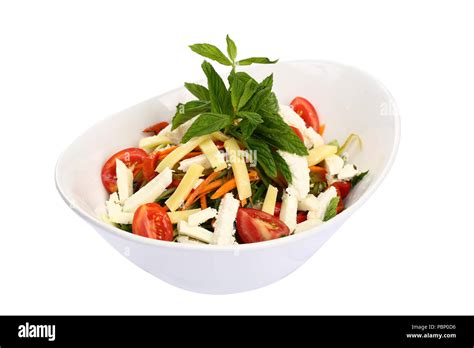 Healthy cheese salad Stock Photo - Alamy