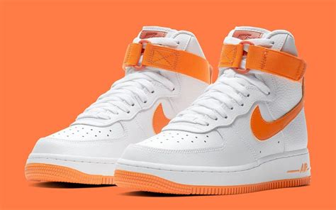 The Nike Air Force 1 High Adorns Vibrant Orange Accents | HOUSE OF HEAT