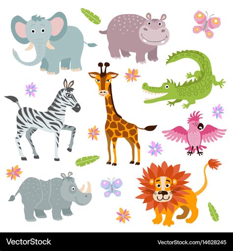 Savanna Animals Clipart Cartoon