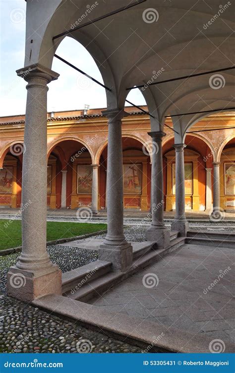 Italian Baroque Architecture. Church Arches and Frescoes Stock Image ...