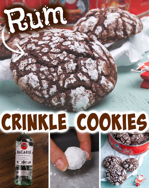 Chocolate Rum Crinkle Cookies - Kitchen Fun With My 3 Sons