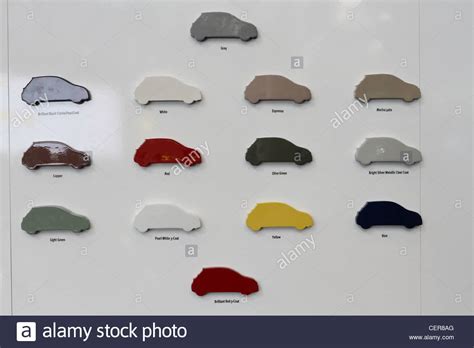 car body paint color selection chart Stock Photo - Alamy