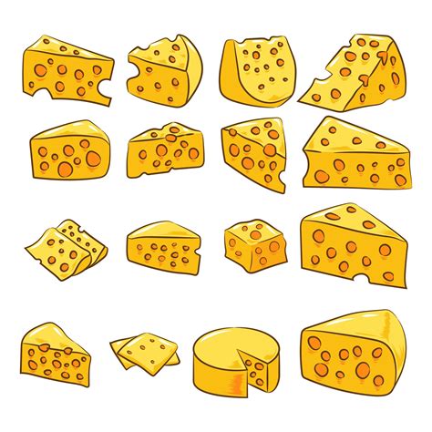 conjunto de queso de dibujos animados 964073 Vector en Vecteezy