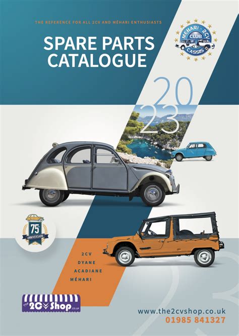 2023 2cv, Mehari & Dyane Parts Catalogue - The 2cv Shop | Citroen 2CV ...