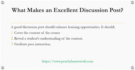 How to Write a Discussion Post – Peachy Homework