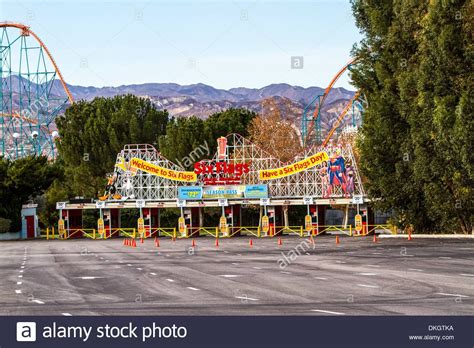 The Entrance to Six Flags Magic Mountain in Valencia California Stock ...