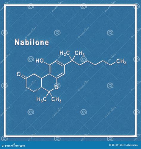 Nabilone Synthetic Cannabinoid, Structural Chemical Formula Stock Photo ...