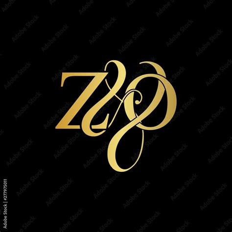 Z & O ZO logo initial vector mark. Initial letter Z & O ZO luxury art ...