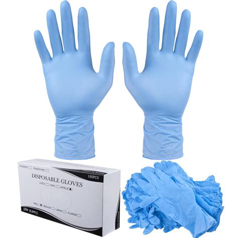 1000 Powder Free Nitrile Disposable Gloves Non Latex Vinyl Exam Large Size S-XL | eBay