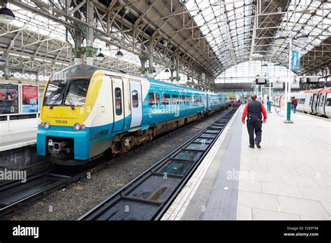 Manchester Piccadilly railway station an Arriva Trains Wales at the platform Arriva Wales is a ...