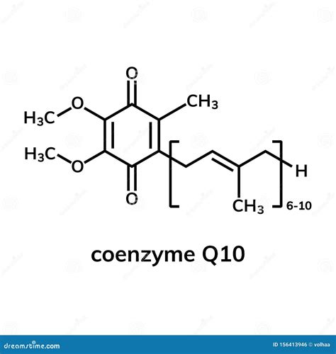 Coenzyme Q10 Ubiquinone, Ubidecarenone, Coenzyme Q, CoQ10 Mole Cartoon Vector | CartoonDealer ...