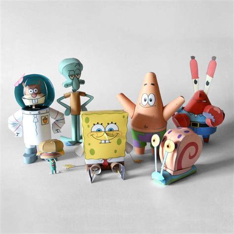 Spongebob & Friends Papercraft – the Whole Collection | Paper crafts ...