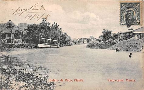 Philippine Postcard: Estero De Paco, Manila. 1908 | Manila, Canales