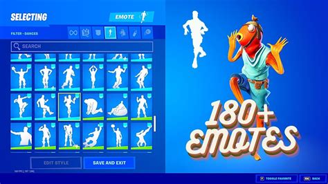 My Fortnite Locker Tour Emotes (180+ Emotes) Dances - YouTube