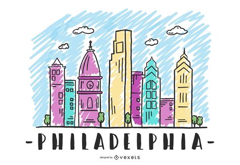 Philadelphia Silhouette Skyline Vector Download