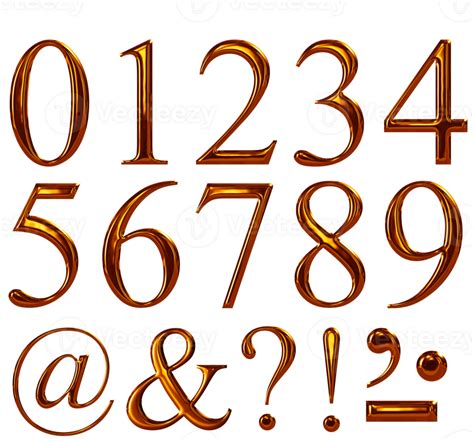 Golden jewel alphabet numbers and symbols 28671908 PNG