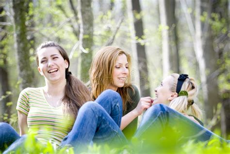 Friends smiling stock image. Image of females, people - 2488205