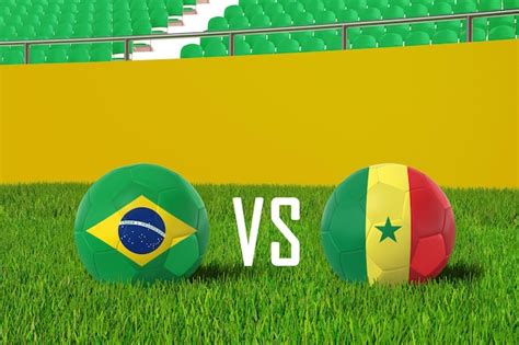 Premium Photo | Brazil vs senegal in stadium