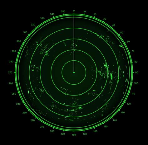 Ship radar, sonar screen, military target aim scan 12682801 Vector Art ...