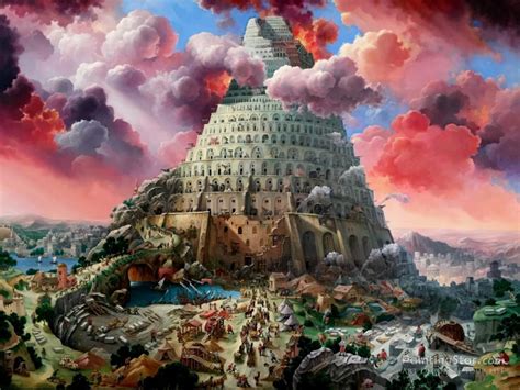 The Tower Of Babel Artwork By Alexander Mikhalchyk Oil Painting & Art Prints On Canvas For Sale ...