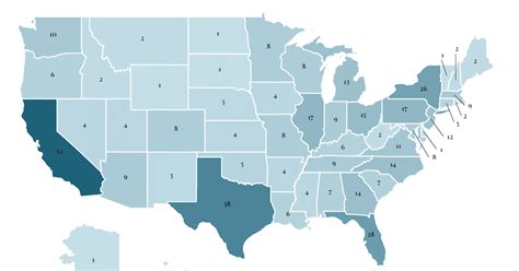 Number of Representatives by State 2023 - Wisevoter