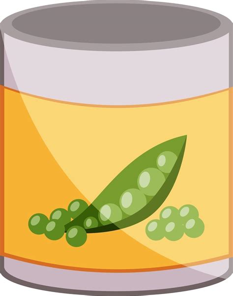 Peas in can, illustration, vector on white background 12268569 Vector Art at Vecteezy