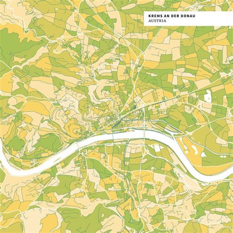 Colorful Map of Krems an Der Donau, Austria Stock Vector - Illustration of travel, cartography ...