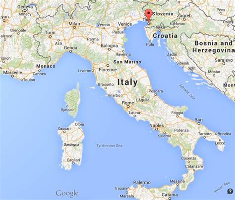 Where is Trieste on map Italy