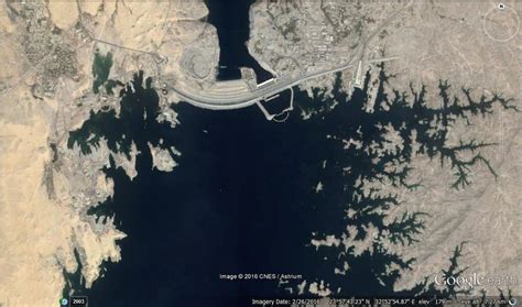 Satellite image of high Aswan dam area | Download Scientific Diagram