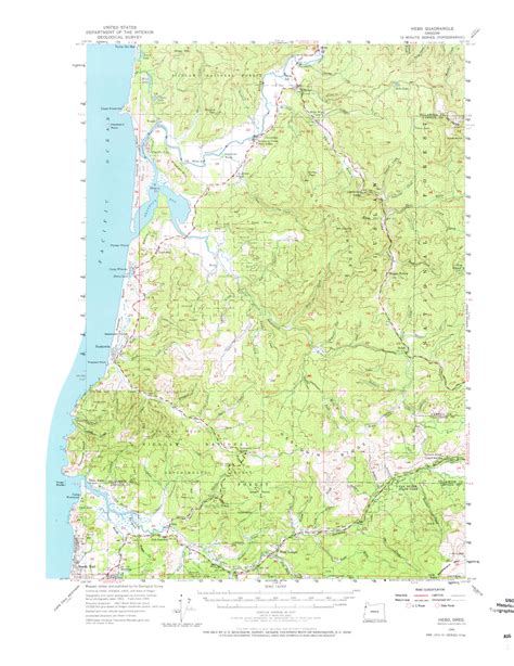 Hebo, Oregon 1955 (1973) USGS Old Topo Map 15x15 OR Quad - OLD MAPS