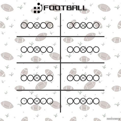 Printable Blank Football Play Sheet Template