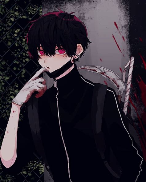 皓 on Twitter. Dark anime guys, Yandere anime, Anime monochrome, Yandere ...