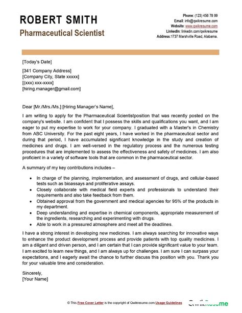 20+ Biotech Cover Letter - IrinisConlan