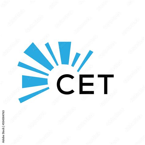 Vetor de CET letter logo. CET blue image on white background and black ...