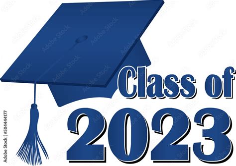 Blue Class of 2023 Graduation Cap Stock Vector | Adobe Stock