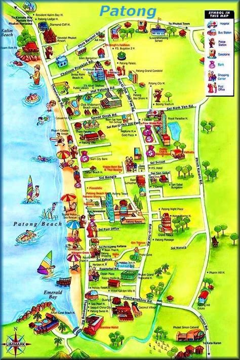 Patong map | Phuket thailand, Thailand reisen, Phuket