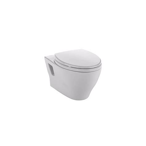 TOTO Aquia Wall-Hung Elongated Toilet Bowl Only in Cotton White-CT418F#01 - The Home Depot