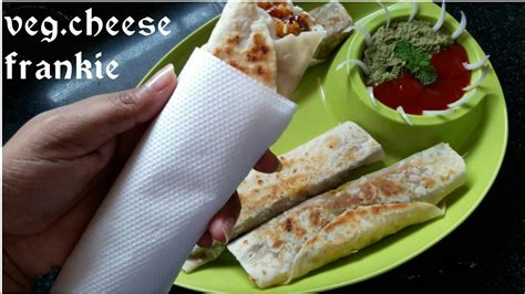 Veg.Cheese Frankie Recipe | Street Food | Delicious Cheesy Frankie Recipe In Hindi - YouTube