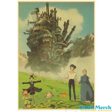 Studio Ghibli Howls Moving Castle Poster - Studio Ghibli Merch Store ...