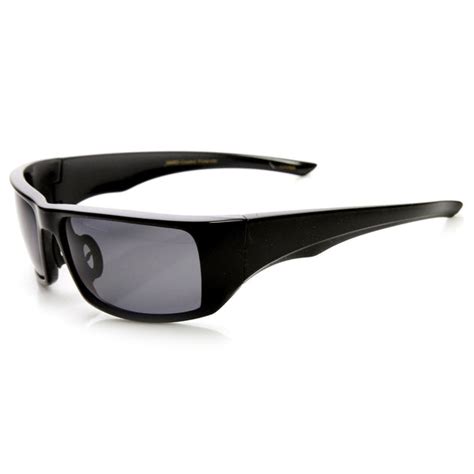 Mens Polarized Action Sports Wrap Around Sunglasses - zeroUV