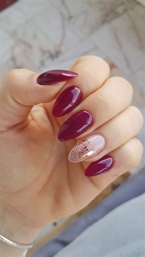 Maroon Acrylic Nails, Maroon Nails, Purple Nails, Red Nails, Proper ...