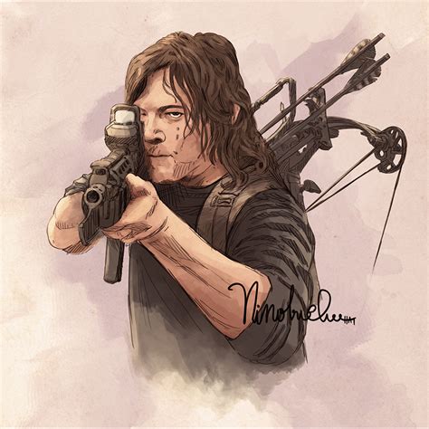 Daryl Dixon ( The Walking Dead ) - FAN ART by NinoBW-CHU on DeviantArt