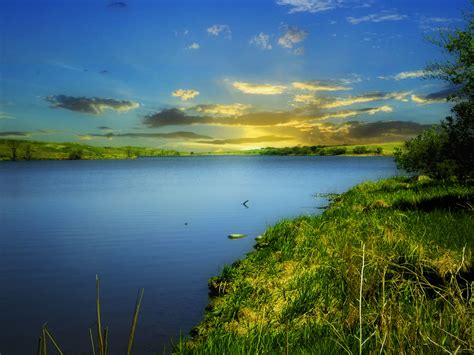 Wallpaper : northdakota, landscape, rural, prairie, northernplains, lake, water, grass, morning ...