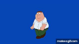 Peter Griffin Heh heh Dance (blue screen) on Make a GIF