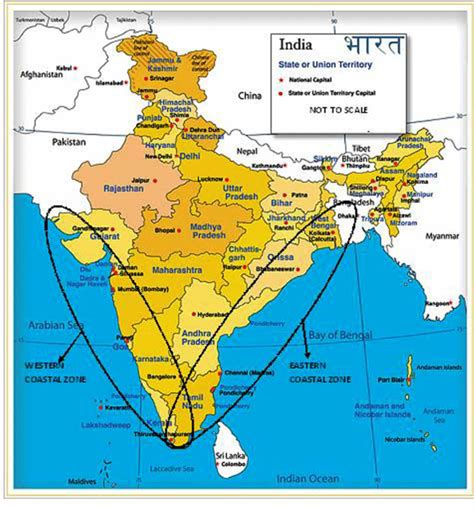 India Road Map With States And Cities