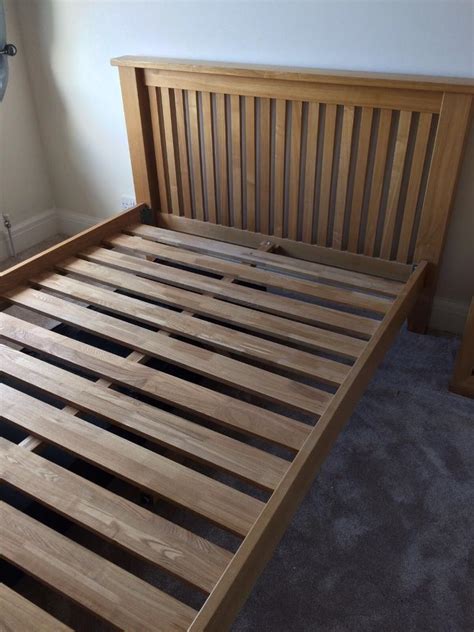 Solid Oak double bed frame | in Plymouth, Devon | Gumtree