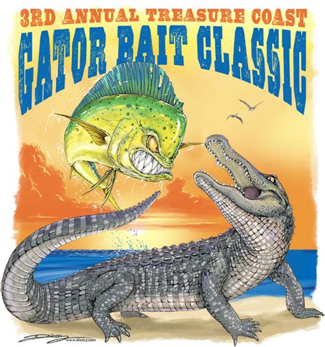 Gator Bait Classic Shirt Artwork Revealed: Diossy Does It Again - Steve Diossy Marine Artist