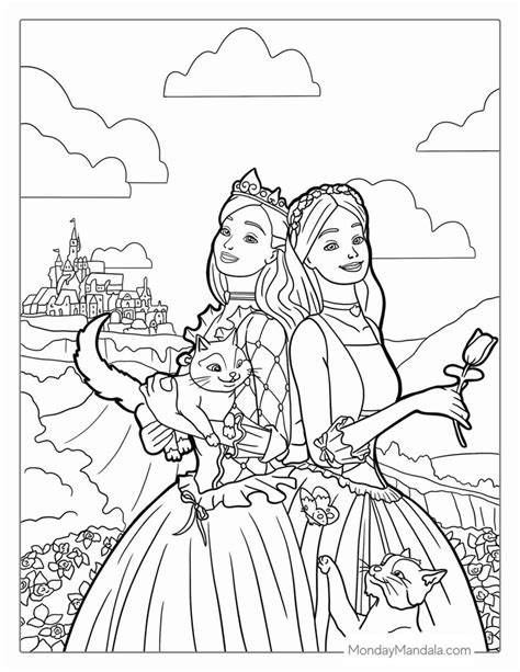 the princess and her prince coloring pages for kids to color on their own walls or floor