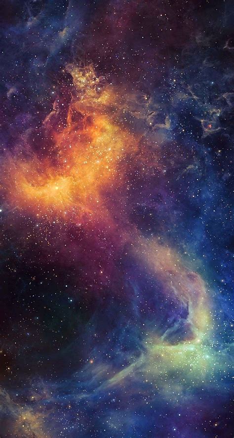 Beautiful Colored Space Nebula iPhone 6 Plus HD Wallpaper | Space ...